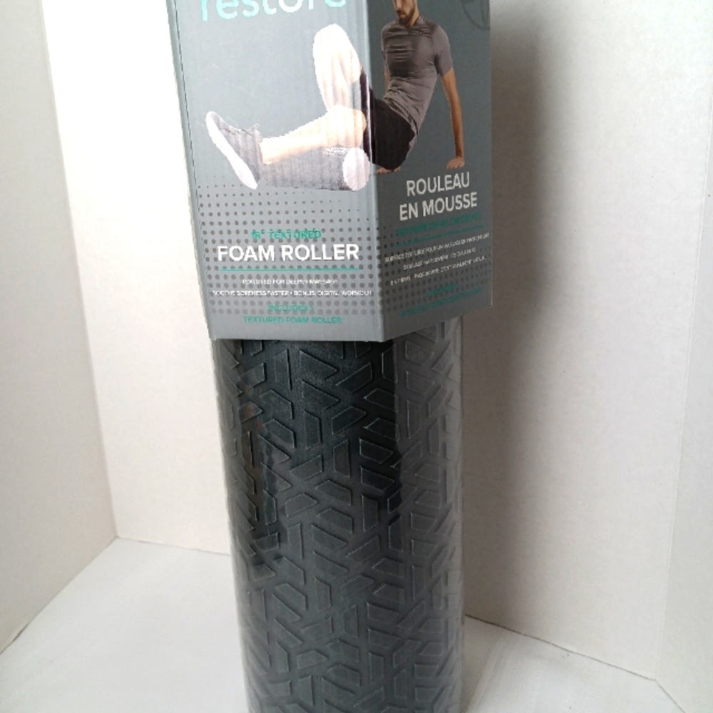 Gaiam Restore Foam Roller Textured for Deep Massage Post Workout Sooth Soreness